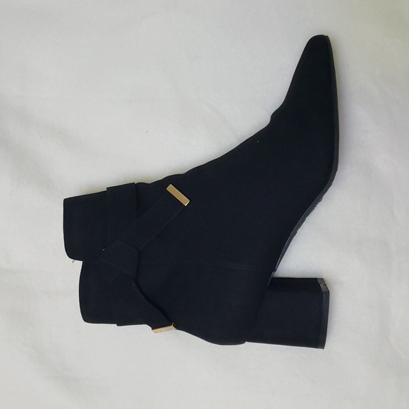 Faux Suede Black Bootie 10 - Picture 3 of 8